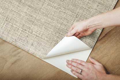 York Wallcoverings York Premium Peel + Stick Papyrus Weave Neutral Peel and Stick Wallpaper  Textures Neutrals  Wallpaper - PSW1039RL