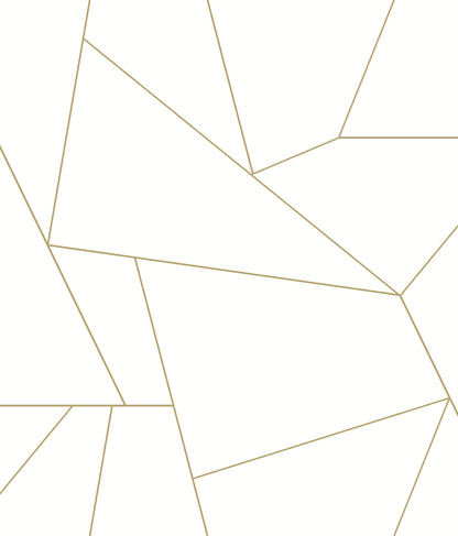 York Wallcoverings York Premium Peel + Stick Risky Business Vol. III Fractured Prism  Gold Metallic Peel and Stick Wallpaper  Geometrics Metallics  Wallpaper - PSW1064RL