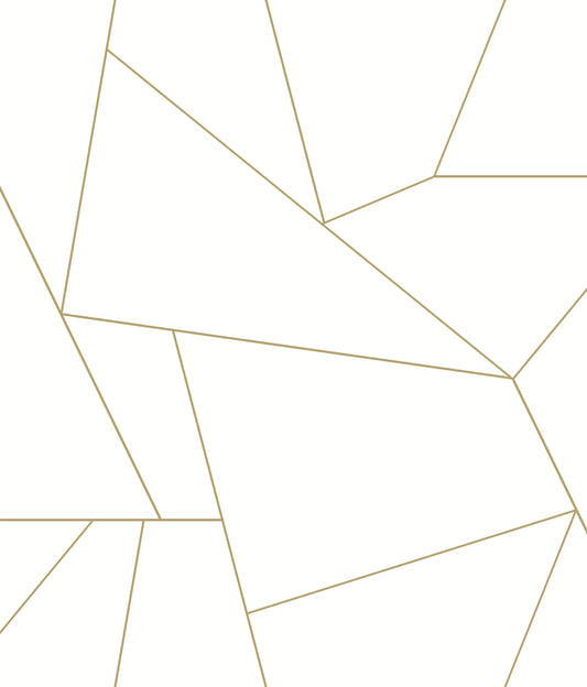 York Wallcoverings York Premium Peel + Stick Risky Business Vol. III Fractured Prism  Gold Metallic Peel and Stick Wallpaper  Geometrics Metallics  Wallpaper - PSW1064RL
