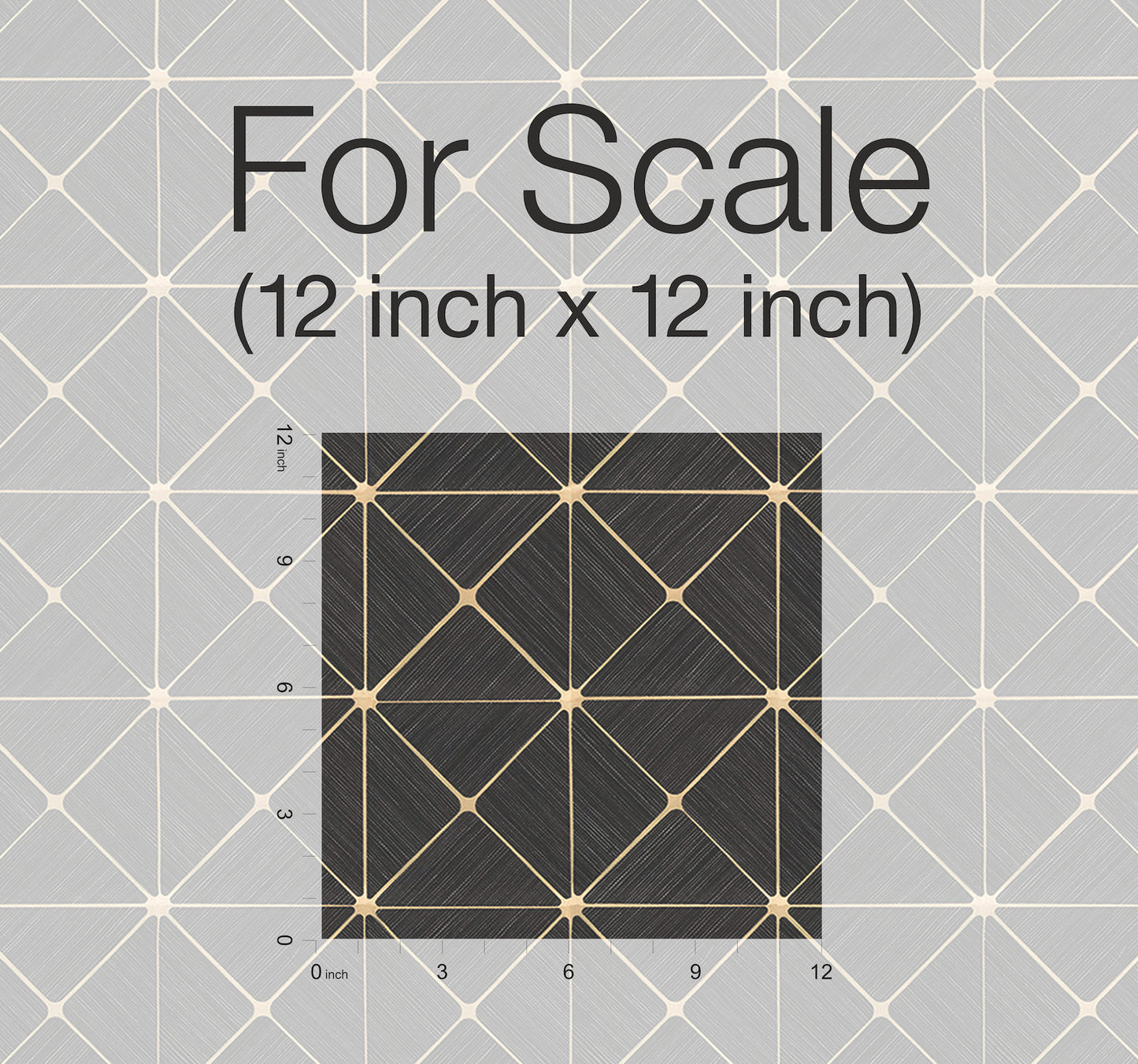 York Wallcoverings York Premium Peel + Stick Double Diamonds Black Peel and Stick Wallpaper  Geometrics Blacks  Wallpaper - PSW1070RL