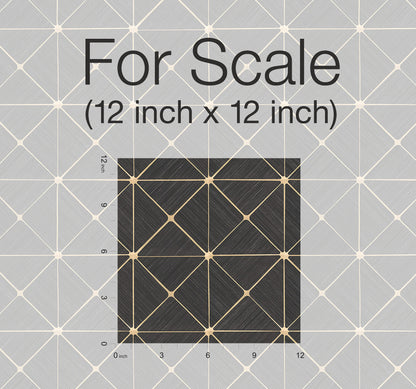 York Wallcoverings York Premium Peel + Stick Double Diamonds Black Peel and Stick Wallpaper  Geometrics Blacks  Wallpaper - PSW1070RL