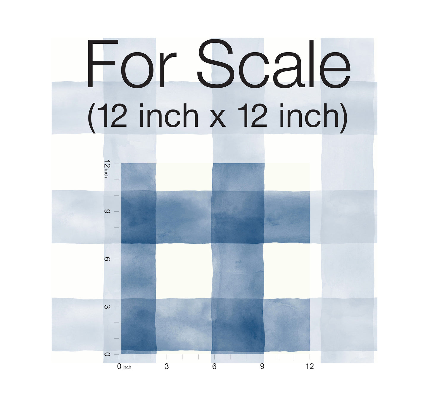 York Wallcoverings York Premium Peel + Stick Checkmate Watercolor Plaid Blue Peel and Stick Wallpaper  Plaids and Checks Blues  Wallpaper - PSW1078RL