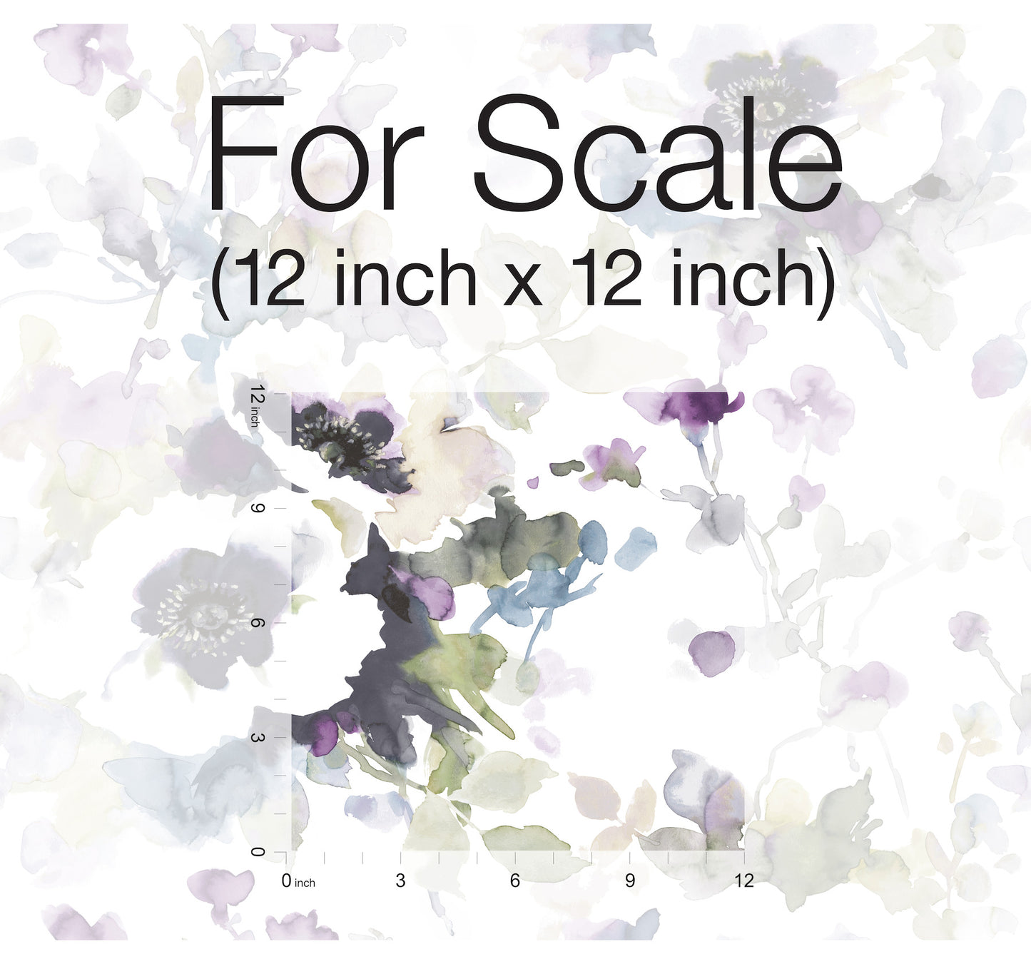 York Wallcoverings York Premium Peel + Stick Garden Anemone Lilac and Green Peel and Stick Wallpaper  Botanical Greens  Wallpaper - PSW1082RL