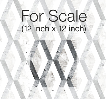York Wallcoverings York Premium Peel + Stick Statuary Diamond Inlay Grey Peel and Stick Wallpaper  Geometrics Greys  Wallpaper - PSW1116RL