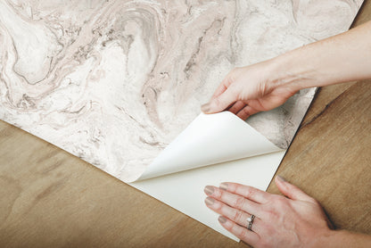 York Wallcoverings York Premium Peel + Stick Oil and Marble Clay and Taupe Peel and Stick Wallpaper  Bohemian Neutrals  Wallpaper - PSW1125RL