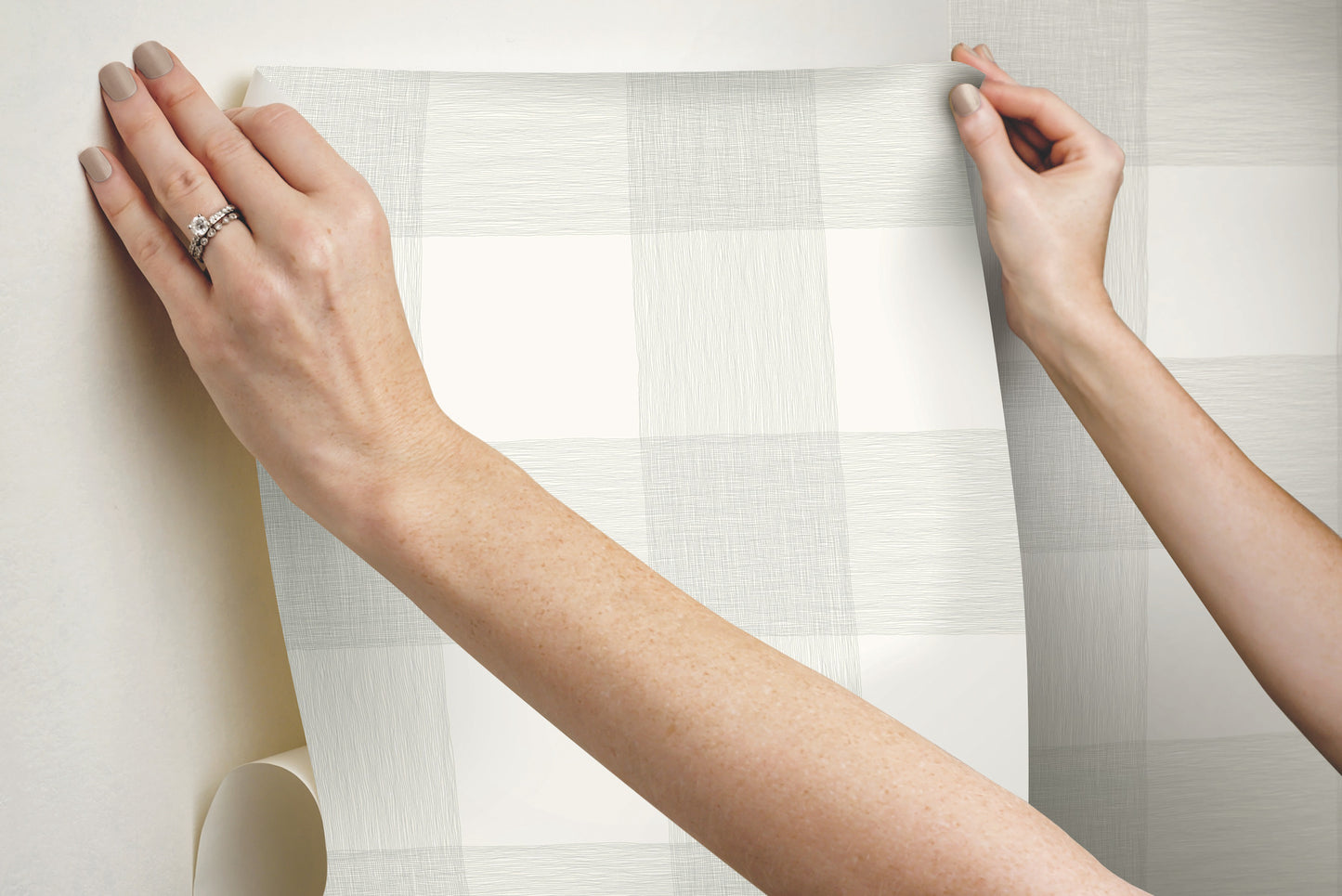 York Wallcoverings York Premium Peel + Stick Magnolia Home Common Thread Green Peel and Stick Wallpaper  Country and Lodge Greens  Wallpaper - PSW1155RL