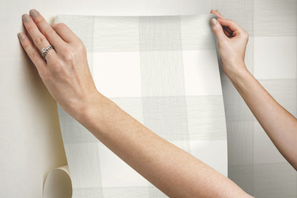 York Wallcoverings York Premium Peel + Stick Magnolia Home Common Thread Green Peel and Stick Wallpaper  Country and Lodge Greens  Wallpaper - PSW1155RL