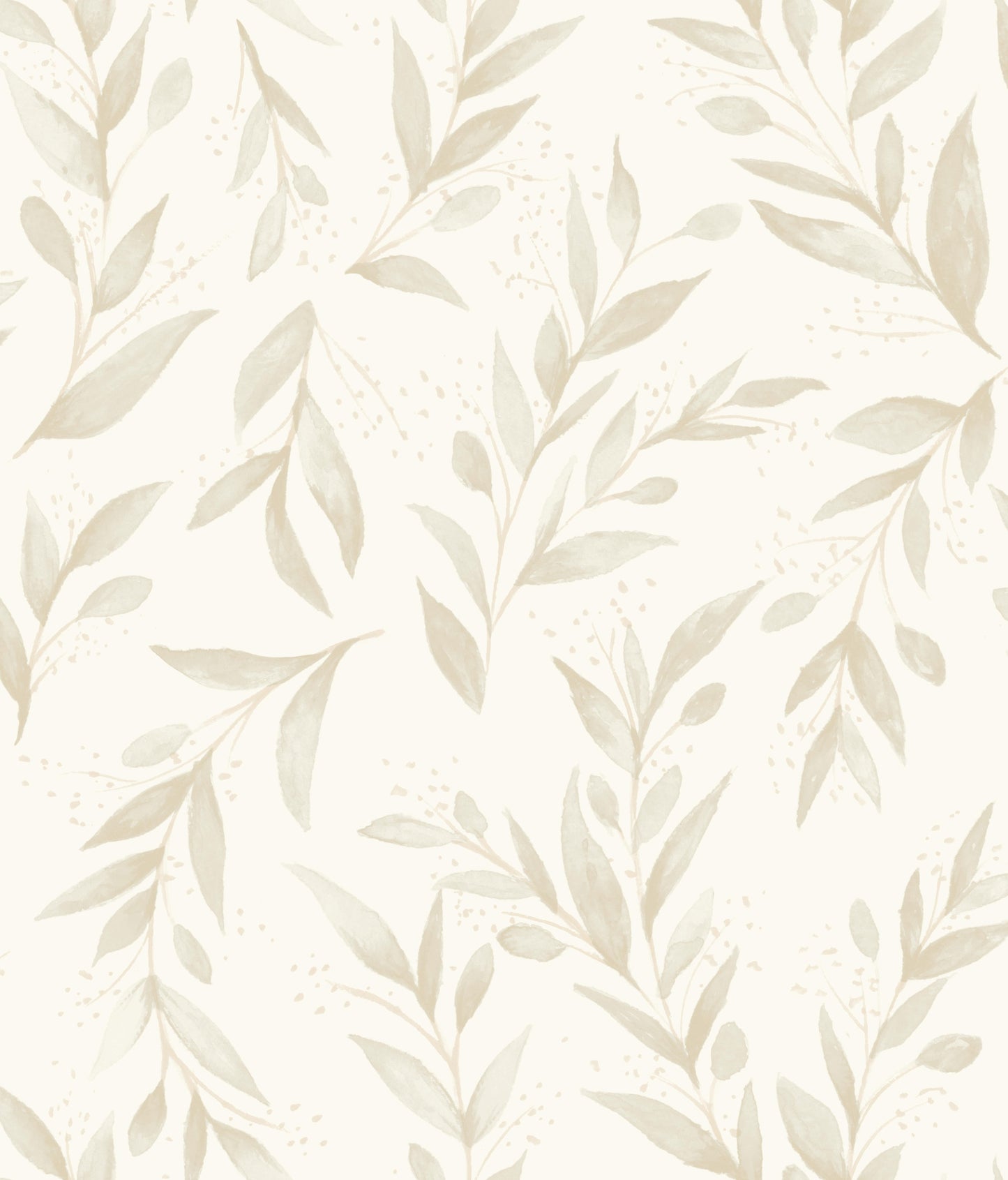 York Wallcoverings York Premium Peel + Stick Magnolia Home Olive Branch Beige Peel and Stick Wallpaper  Botanical Neutrals  Wallpaper - PSW1158RL