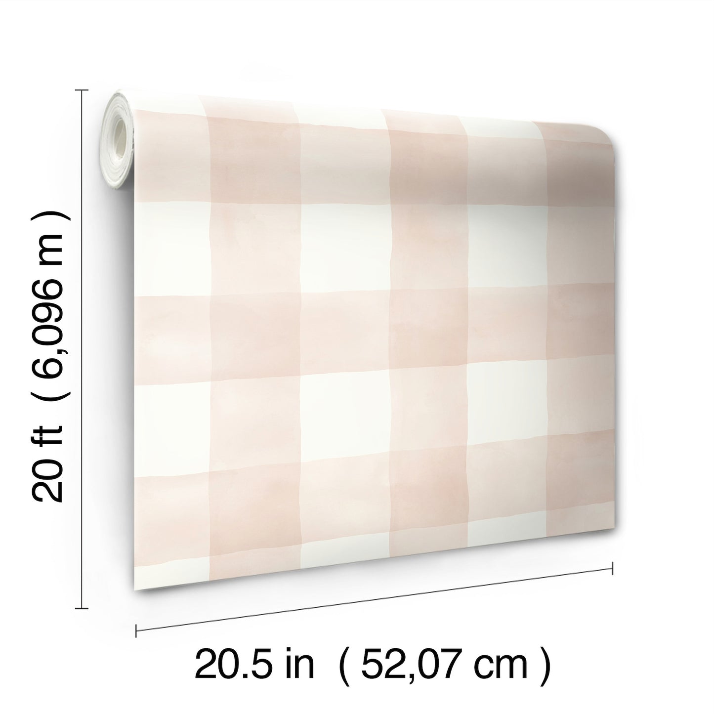 York Wallcoverings York Premium Peel + Stick Magnolia Home Watercolor Check Pink Peel and Stick Wallpaper  Country and Lodge Pinks  Wallpaper - PSW1170RL
