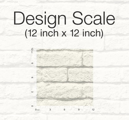 York Wallcoverings York Premium Peel + Stick Magnolia Home Brick and Mortar White Peel and Stick Wallpaper  Textures Whites and Off-Whites  Wallpaper - PSW1174RL