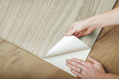 York Wallcoverings Grasscloth, Wood and Stone Linden Grey Peel and Stick Wallpaper  Brick, Wood and Stone Browns  Wallpaper - PSW1275RL