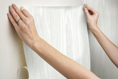 York Wallcoverings Grasscloth, Wood and Stone Linden White Peel and Stick Wallpaper  Brick, Wood and Stone Whites and Off-Whites  Wallpaper - PSW1276RL