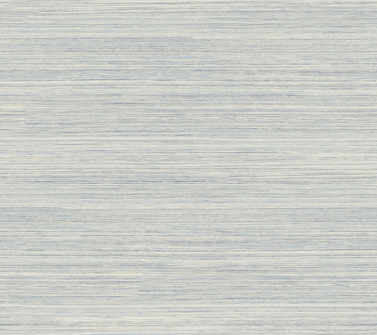York Wallcoverings Grasscloth, Wood and Stone Cattail Weave Blue Peel and Stick Wallpaper  Weaves Browns  Wallpaper - PSW1281RL