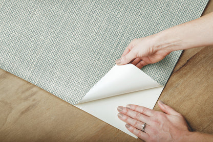 York Wallcoverings Grasscloth, Wood and Stone Reed Basket Blue Peel and Stick Wallpaper  Weaves Greens  Wallpaper - PSW1285RL