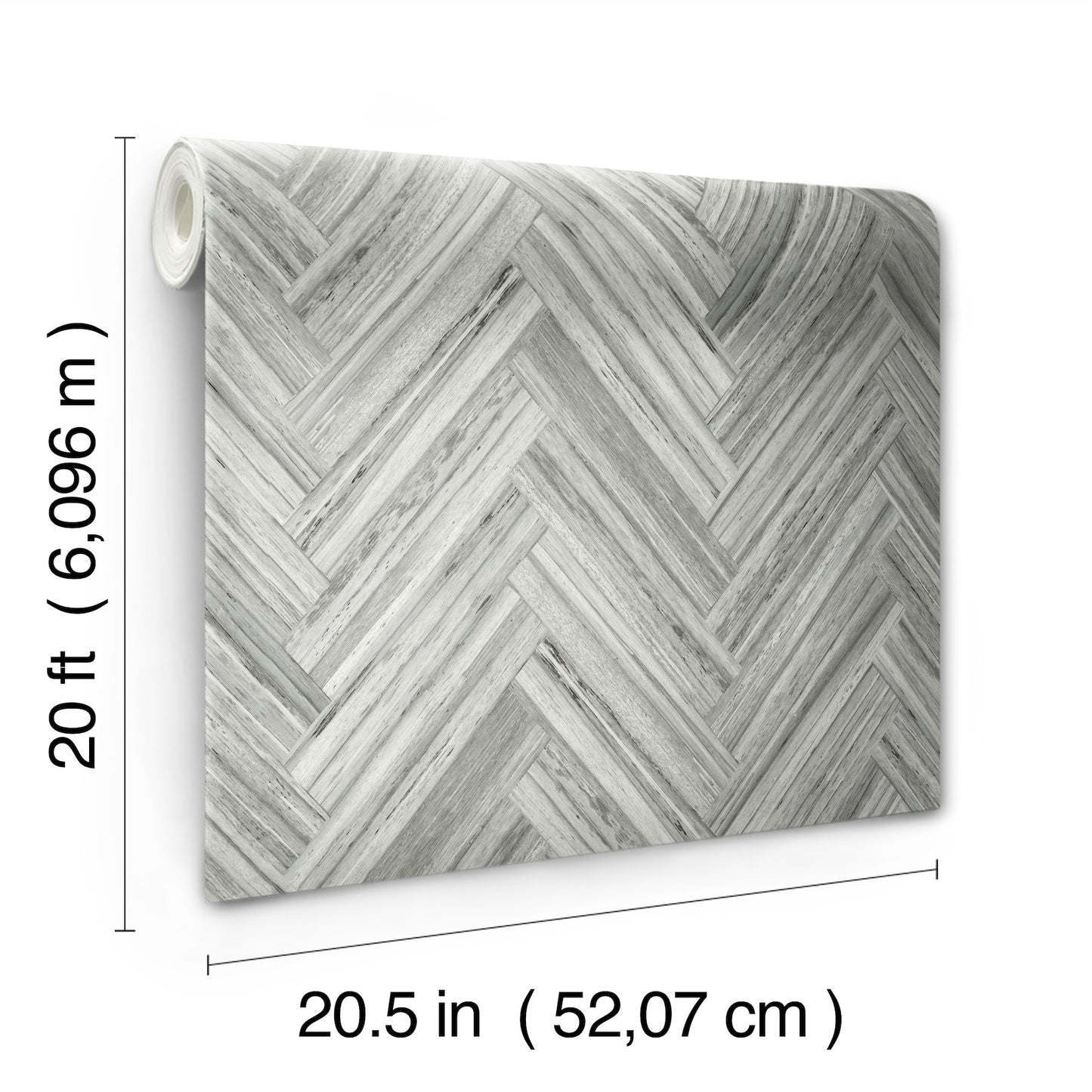 York Wallcoverings Grasscloth, Wood and Stone Hermosa Herringbone Grey Peel and Stick Wallpaper  Brick, Wood and Stone Greys  Wallpaper - PSW1288RL