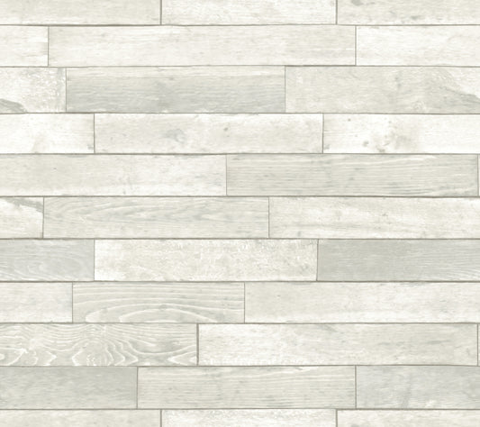 York Wallcoverings Grasscloth, Wood and Stone Warehouse Planks White Peel and Stick Wallpaper  Brick, Wood and Stone Whites and Off-Whites  Wallpaper - PSW1293RL