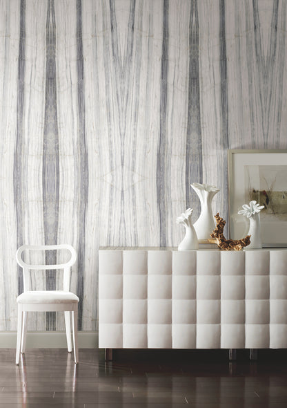 York Wallcoverings Grasscloth, Wood and Stone Spanish Marble Grey Peel and Stick Mural  Geometrics Greys  Wallpaper - PSW1297M