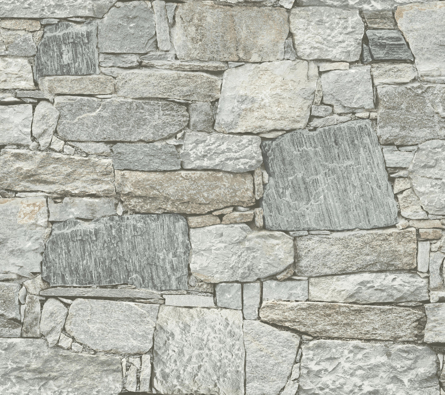 York Wallcoverings Rifle Paper Co. Premium Peel and Stick Chateau Stone Grey and Beige Peel and Stick Wallpaper  Brick, Wood and Stone Neutrals  Wallpaper - PSW1307RL