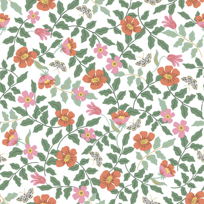 York Wallcoverings Rifle Paper Co. Premium Peel and Stick Primrose Rose and Cream Peel and Stick Wallpaper  Florals and Flowers Multicolor  Wallpaper - PSW1313RL