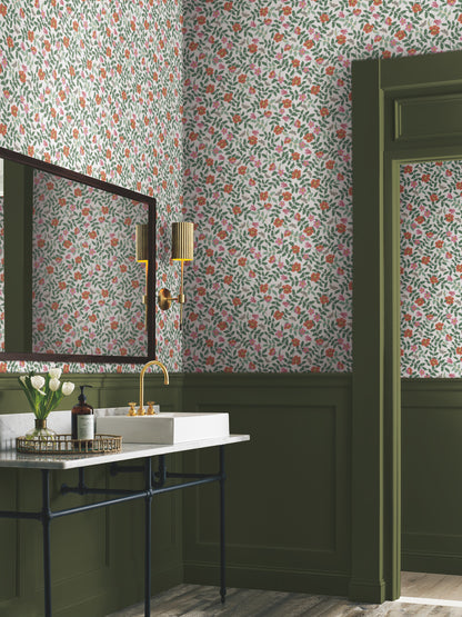 York Wallcoverings Rifle Paper Co. Premium Peel and Stick Primrose Rose and Cream Peel and Stick Wallpaper  Florals and Flowers Multicolor  Wallpaper - PSW1313RL