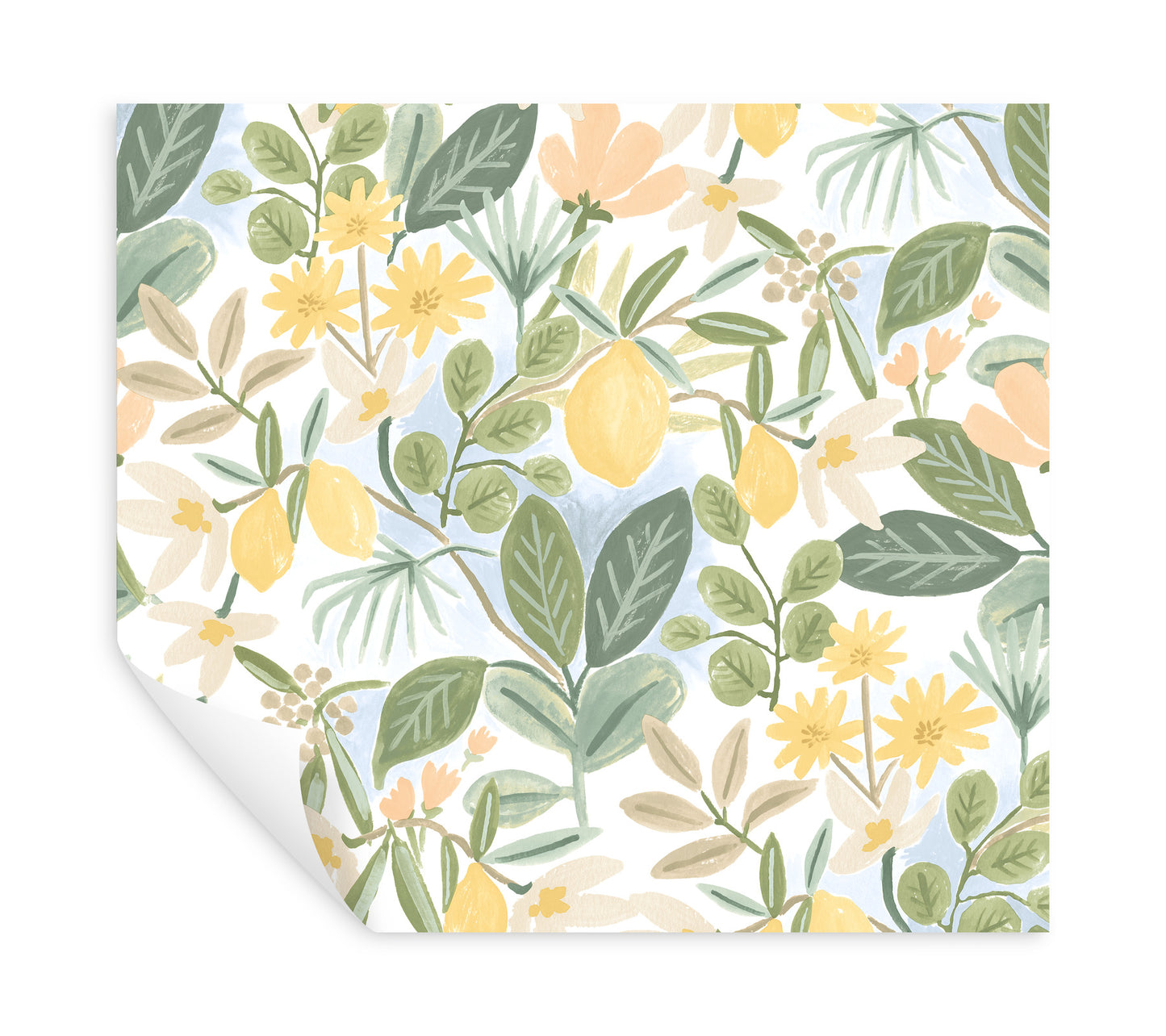 York Wallcoverings Rifle Paper Co. Premium Peel and Stick Amalfi Pink and Green Peel and Stick Wallpaper  Botanical Greens  Wallpaper - PSW1319RL