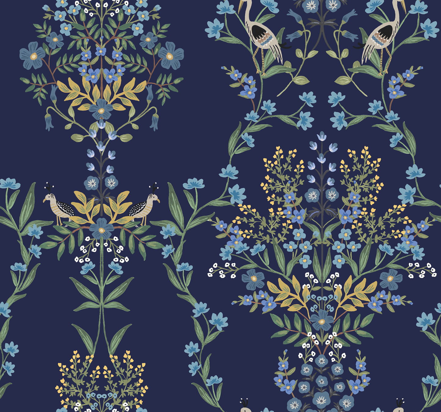 York Wallcoverings Grasscloth, Wood and Stone Luxembourg Blue Peel and Stick Wallpaper  Botanical Blues  Wallpaper - PSW1328RL