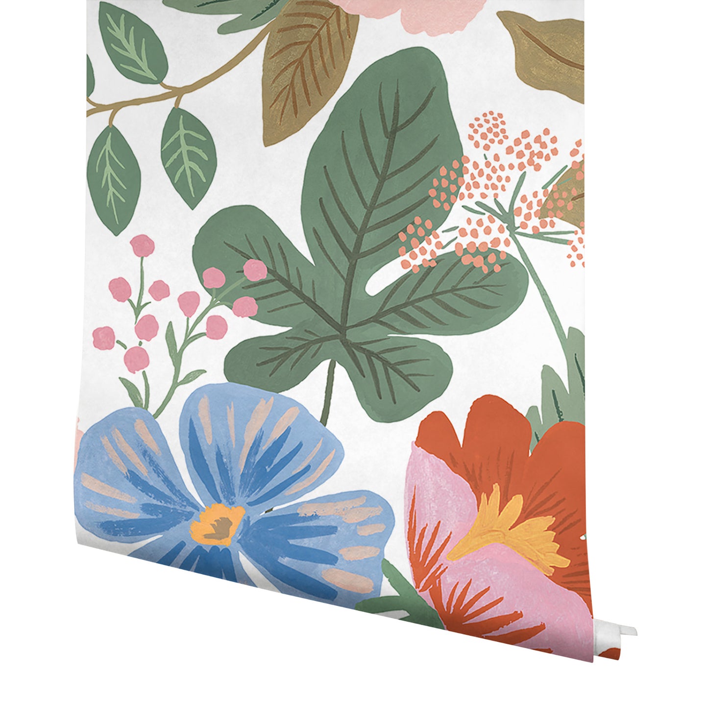 York Wallcoverings RoomMates Strawberry Fields White Peel and Stick Wall Mural Whimsical Florals Reds  Wallpaper - PSW1334M