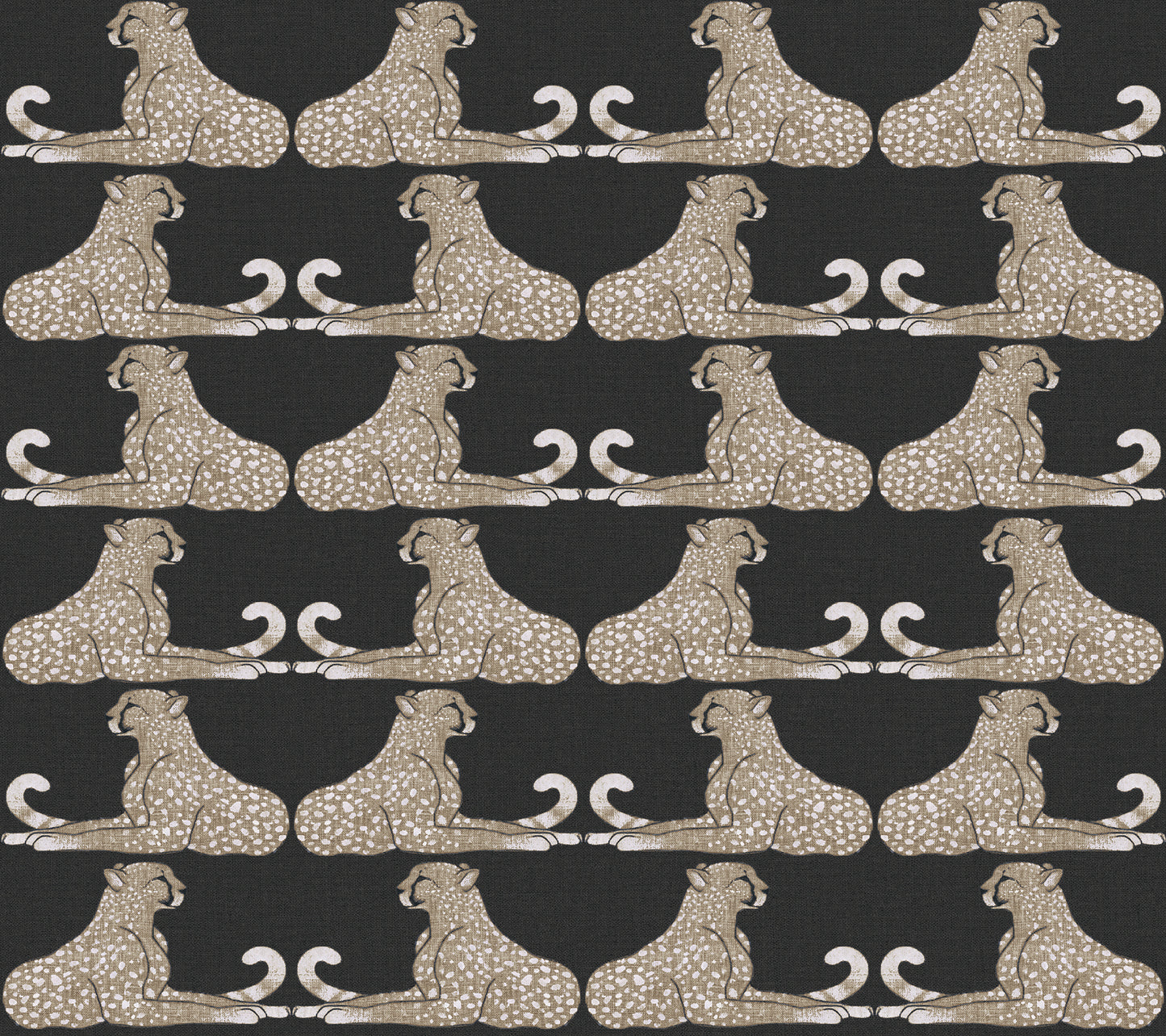 York Wallcoverings Vintage Florals Reclining Cheetahs Black Peel and Stick Wallpaper  Animals Blacks  Wallpaper - PSW1355RL