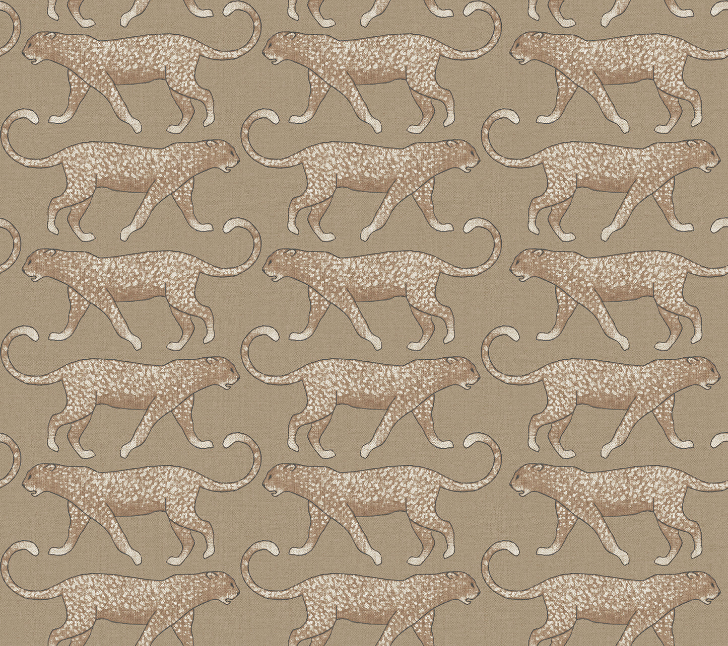 York Wallcoverings Vintage Florals Big Cat Walk Brown Peel and Stick Wallpaper  Animals Browns  Wallpaper - PSW1358RL
