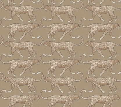 York Wallcoverings Vintage Florals Big Cat Walk Brown Peel and Stick Wallpaper  Animals Browns  Wallpaper - PSW1358RL