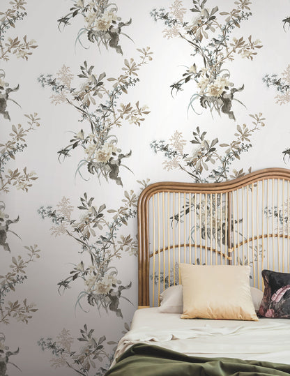York Wallcoverings Vintage Florals Wild Flowers Neutral Peel and Stick Wallpaper  Botanical Beiges  Wallpaper - PSW1365RL