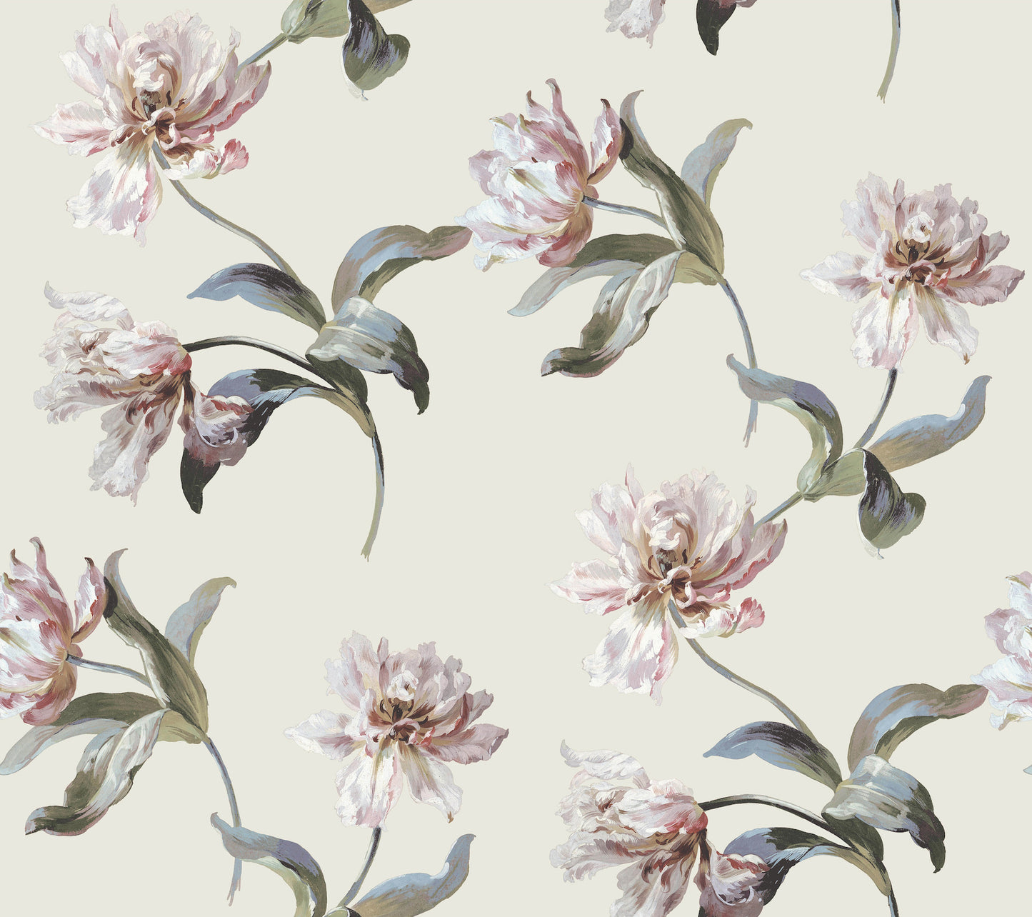 York Wallcoverings SAS Equestrian Home Large Parrot Tulip Neutral Peel and Stick Wallpaper  Florals and Flowers Beiges  Wallpaper - PSW1373RL