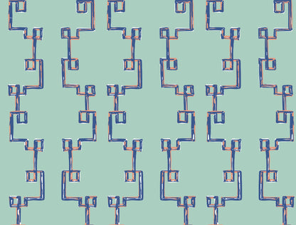 York Wallcoverings Madcap Cottage Bamboozled Sky Blue Peel and Stick Wallpaper  Geometrics Blues  Wallpaper - PSW1388RL