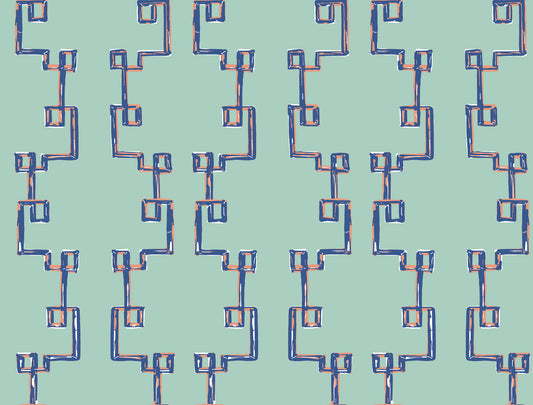 York Wallcoverings Madcap Cottage Bamboozled Sky Blue Peel and Stick Wallpaper  Geometrics Blues  Wallpaper - PSW1388RL