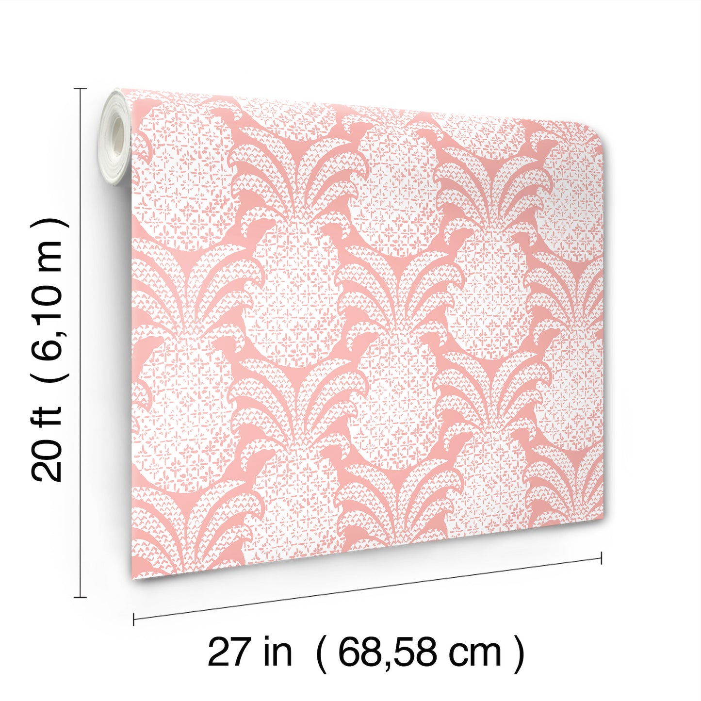 York Wallcoverings Madcap Cottage Colony Club Shell Pink Peel and Stick Wallpaper  Botanical Pinks  Wallpaper - PSW1391RL