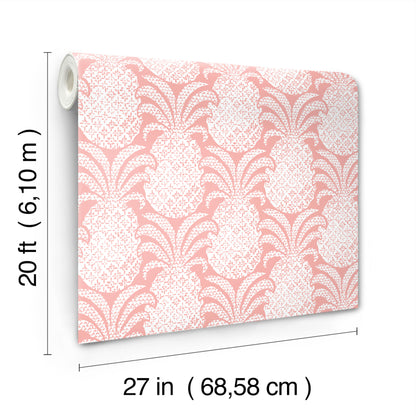 York Wallcoverings Madcap Cottage Colony Club Shell Pink Peel and Stick Wallpaper  Botanical Pinks  Wallpaper - PSW1391RL