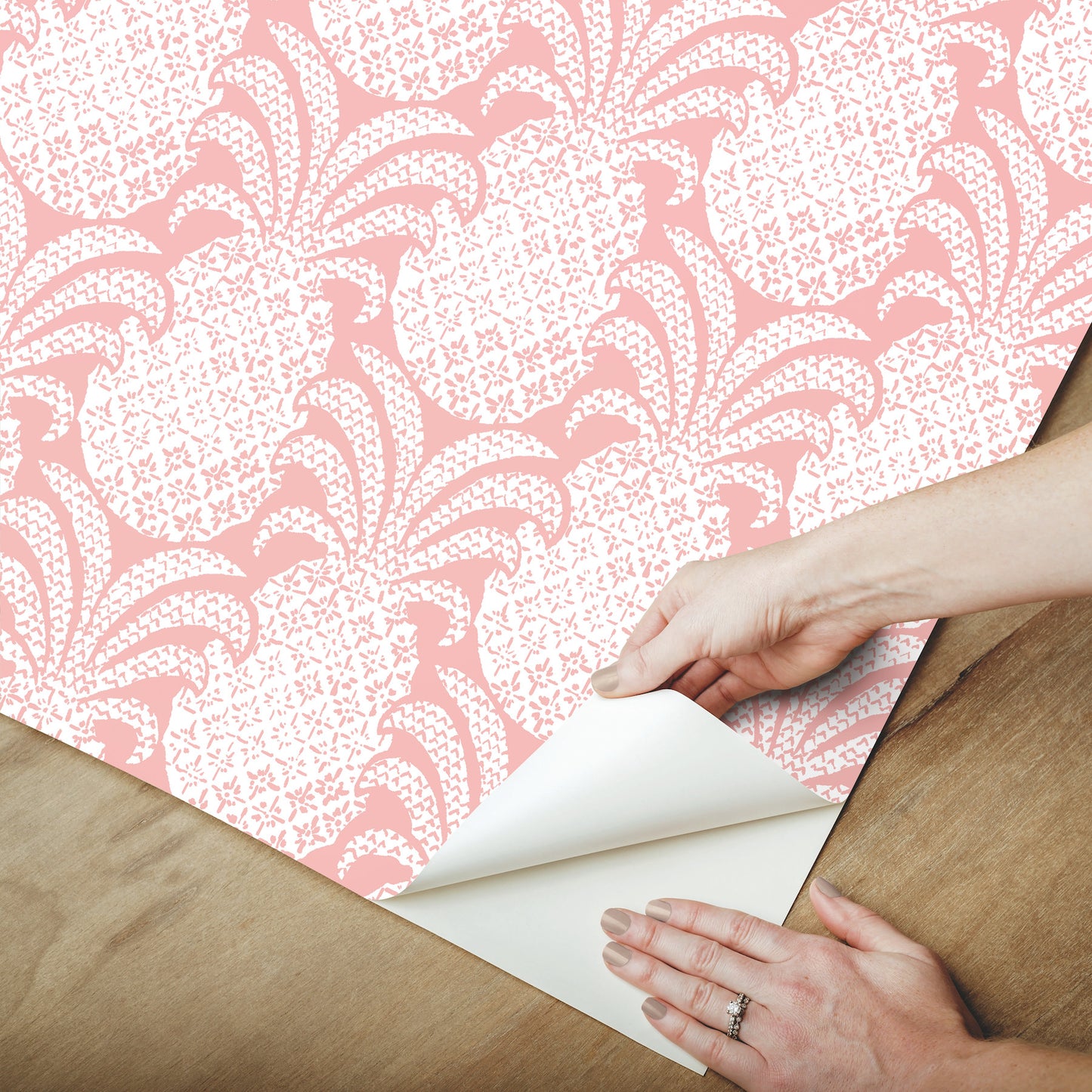 York Wallcoverings Madcap Cottage Colony Club Shell Pink Peel and Stick Wallpaper  Botanical Pinks  Wallpaper - PSW1391RL