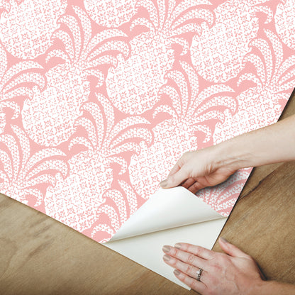 York Wallcoverings Madcap Cottage Colony Club Shell Pink Peel and Stick Wallpaper  Botanical Pinks  Wallpaper - PSW1391RL