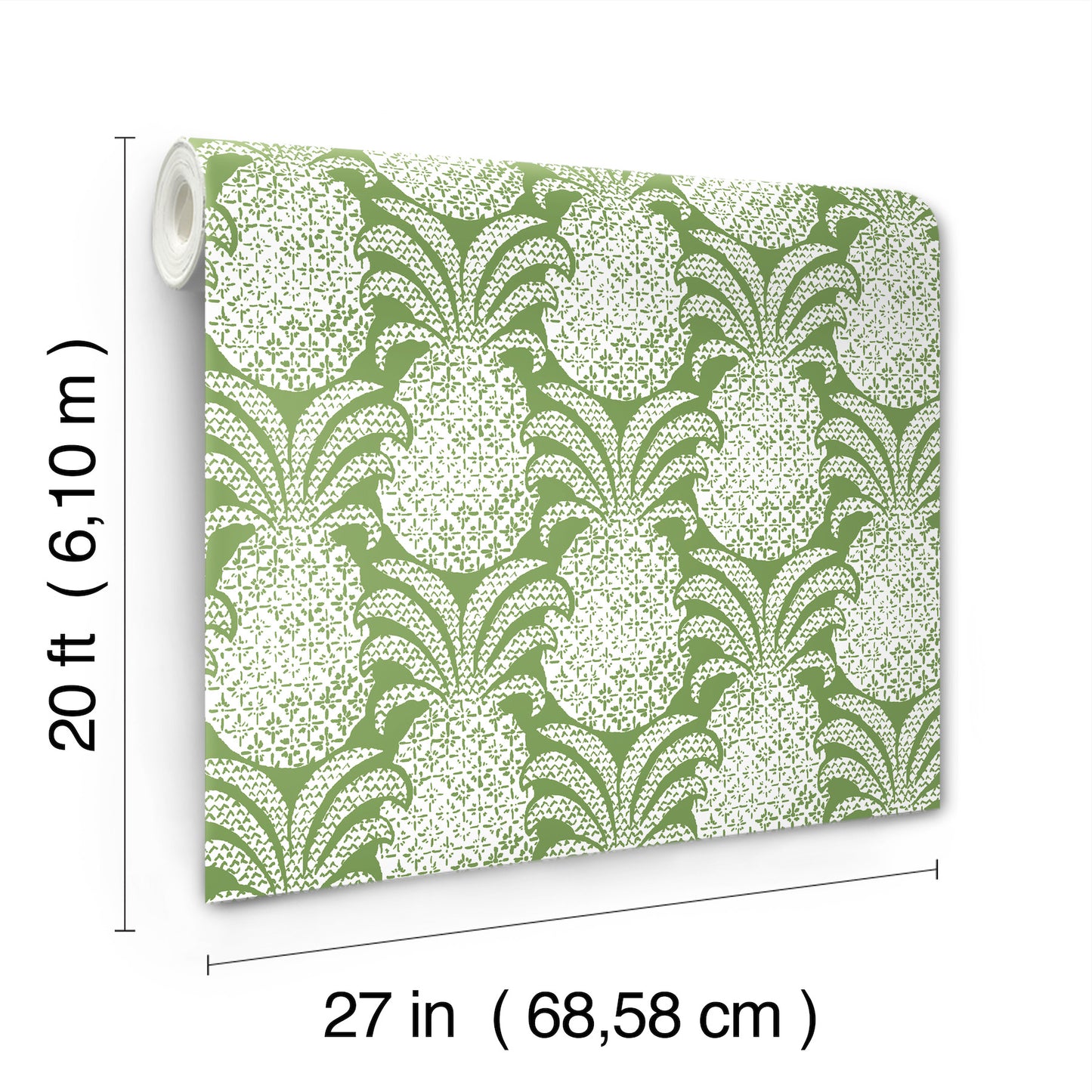 York Wallcoverings Madcap Cottage Colony Club Palm Green Peel and Stick Wallpaper  Botanical Greens  Wallpaper - PSW1392RL