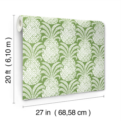 York Wallcoverings Madcap Cottage Colony Club Palm Green Peel and Stick Wallpaper  Botanical Greens  Wallpaper - PSW1392RL