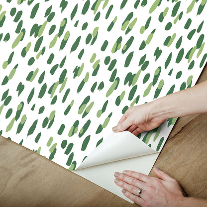 York Wallcoverings Madcap Cottage Club House Palm Green Peel and Stick Wallpaper  Geometrics Greens  Wallpaper - PSW1393RL