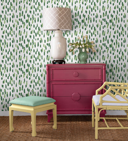 York Wallcoverings Madcap Cottage Club House Palm Green Peel and Stick Wallpaper  Geometrics Greens  Wallpaper - PSW1393RL