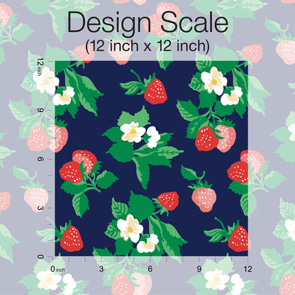 York Wallcoverings Madcap Cottage Berry Nice Navy Blue Peel and Stick Wallpaper  Botanical Blues  Wallpaper - PSW1396RL