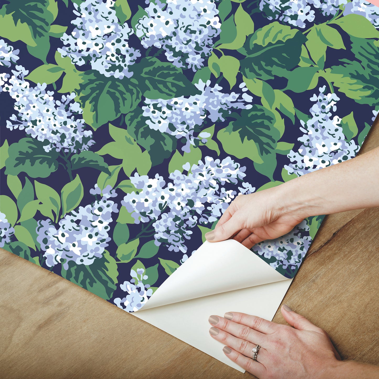 York Wallcoverings Madcap Cottage Bar Harbor Sky Blue Peel and Stick Wallpaper  Florals and Flowers Blues  Wallpaper - PSW1398RL