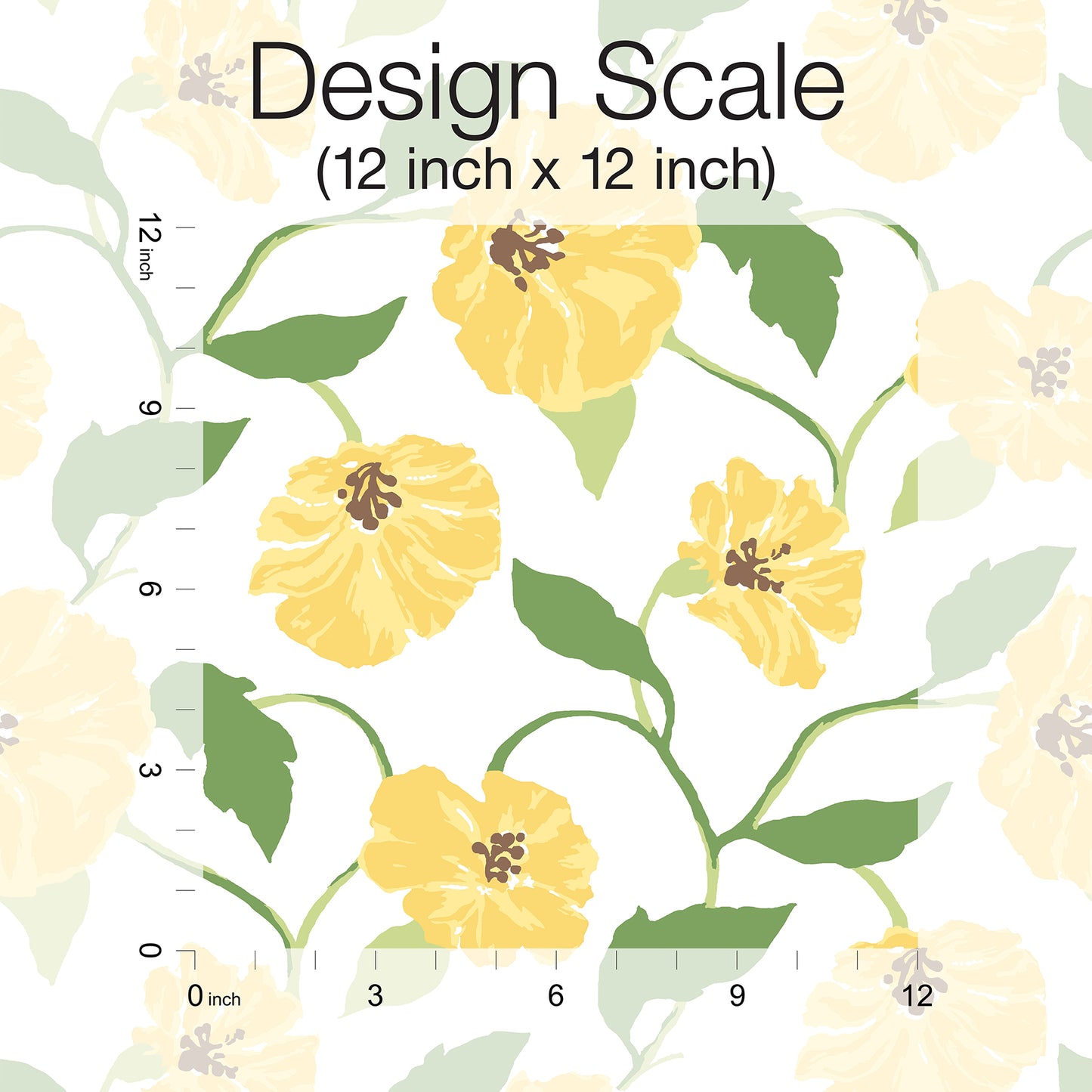 York Wallcoverings Madcap Cottage Jungle Garden Lemon Grove Peel and Stick Wallpaper  Florals and Flowers Yellows  Wallpaper - PSW1401RL