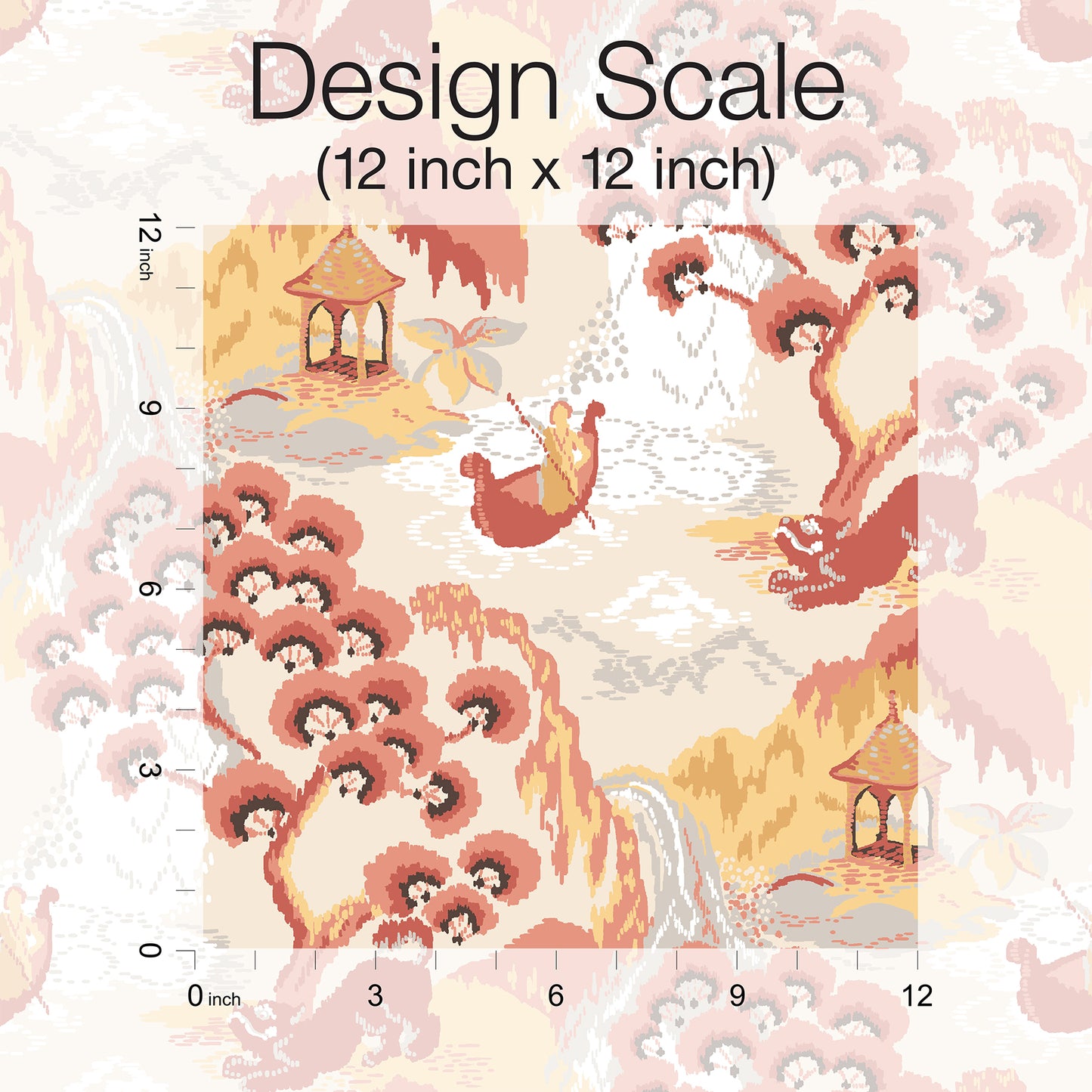 York Wallcoverings Madcap Cottage Old Peking Pink Lemonade Peel and Stick Wallpaper  Traditional Pinks  Wallpaper - PSW1402RL