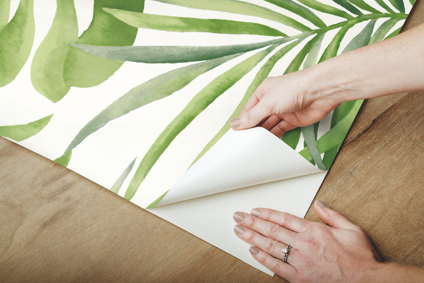 York Wallcoverings Simply Candice Paradise Palm Green Peel and Stick Wallpaper  Botanical Greens  Wallpaper - PSW1412RL