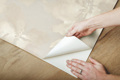 York Wallcoverings Simply Candice Midnight Blooms Neutral Peel and Stick Wallpaper  Florals and Flowers Blacks  Wallpaper - PSW1414RL