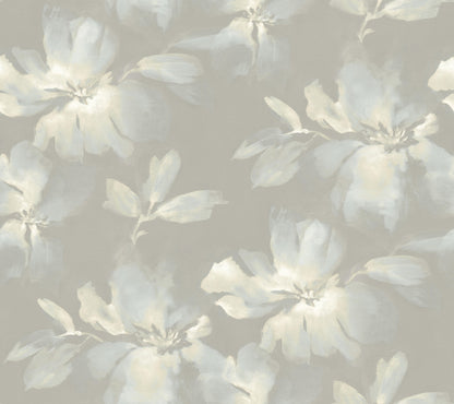 York Wallcoverings Simply Candice Midnight Blooms Light Blue and Grey Peel and Stick Wallpaper  Florals and Flowers Blacks  Wallpaper - PSW1415RL