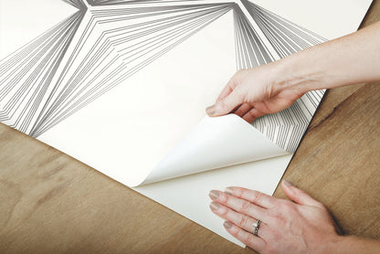 York Wallcoverings Simply Candice Honeycomb Charcoal Peel and Stick Wallpaper  Geometrics Blacks  Wallpaper - PSW1417RL